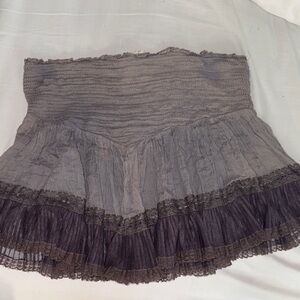 Free People Gray Women's Skirt/Cover Up Skirt